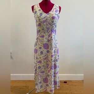 Vintage Floral Sleeveless Dress